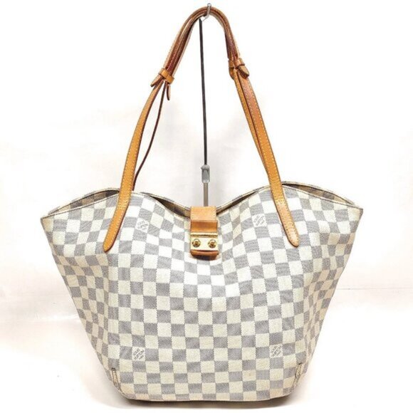 Louis Vuitton Salina PM White Damier Azur Tote Bag 553-092525 - Picture 1 of 9